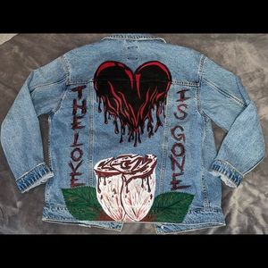Custom painted denim jacket